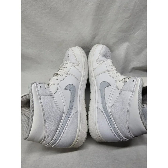 NIKE Jordan 1 high White Pure Platinum High Tops Mens Size 12 554724-108 - Picture 11 of 16
